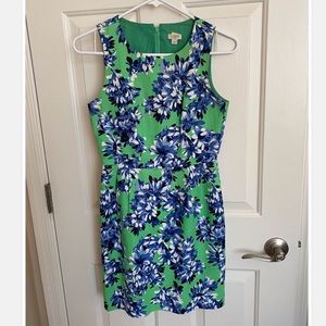 JCrew Blue & Green Spring Floral Dress